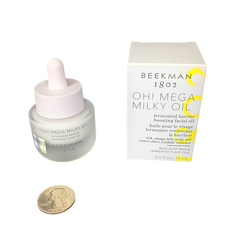Beekman 1802 Oh! Mega Milky Oil Fermented Barrier Boosting Facial Oil 0.5oz 15mL